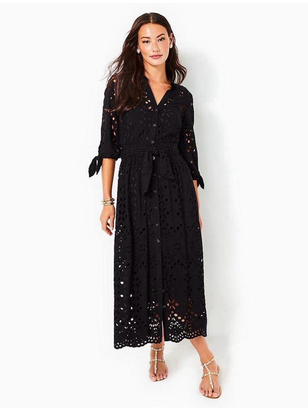 Lilly Pulitzer Amrita Eyelet Midi Dress
